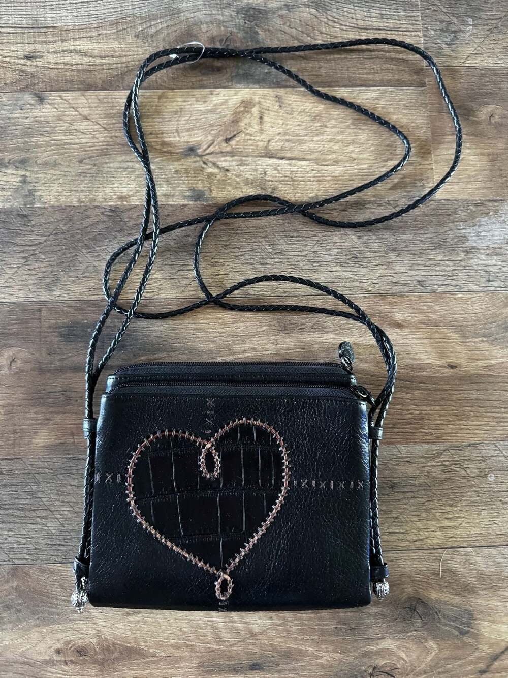 Brighton Harvest Heart Mini Organizer Crossbody Bag